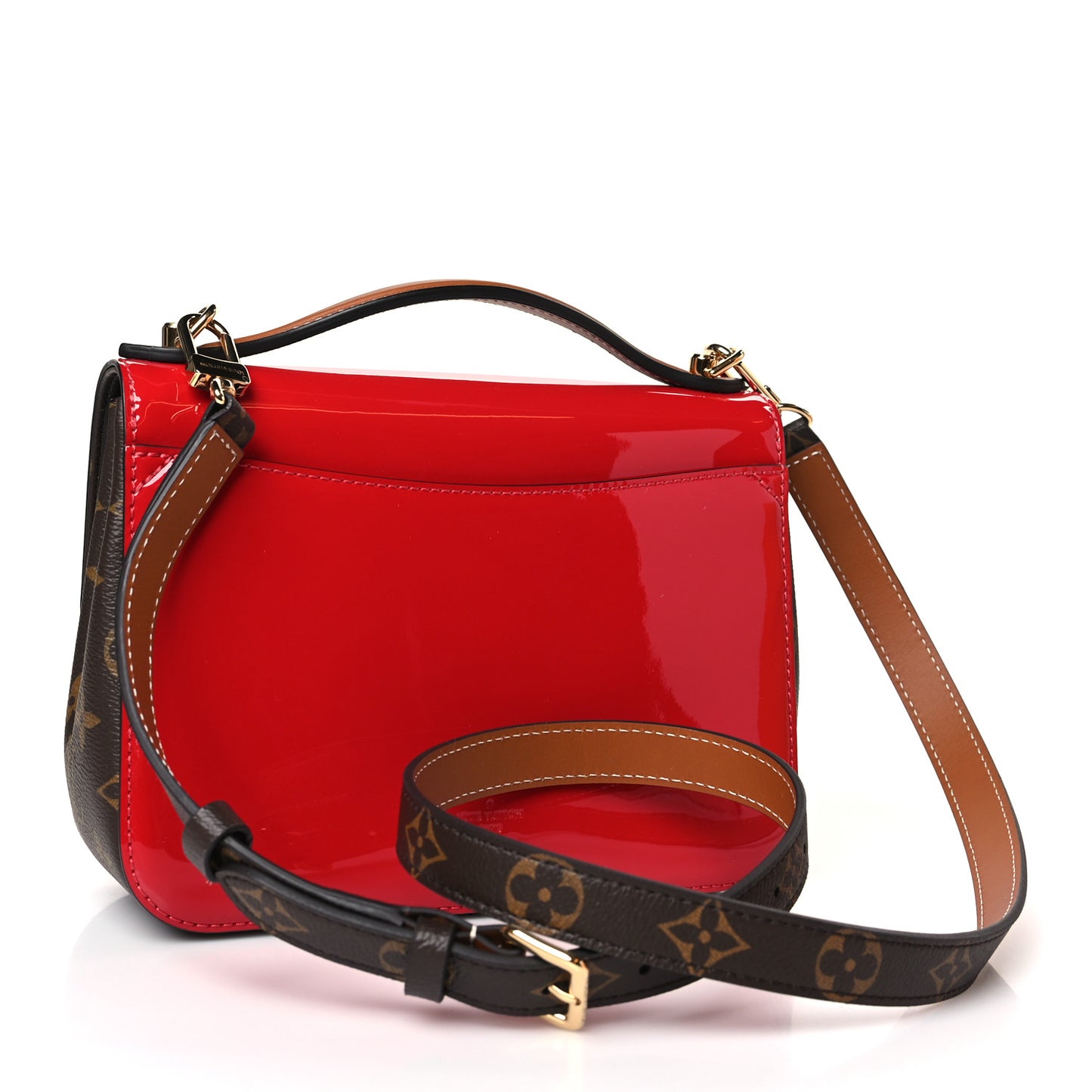 Patent Calfskin Monogram Cherrywood BB Scarlet