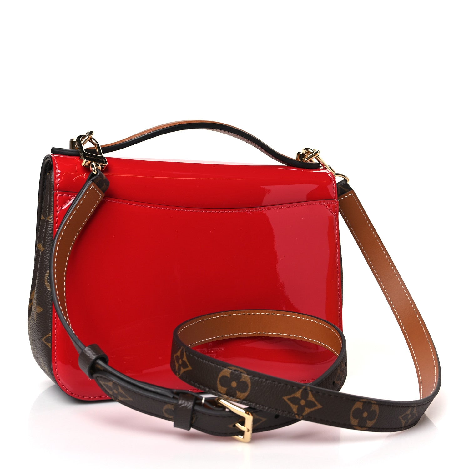 Louis Vuitton Patent Calfskin Monogram Cherrywood BB Scarlet 3 of 9