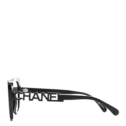 Chanel Acetate Strass Polarized Square Sunglasses 5422-B Black 3 of 8