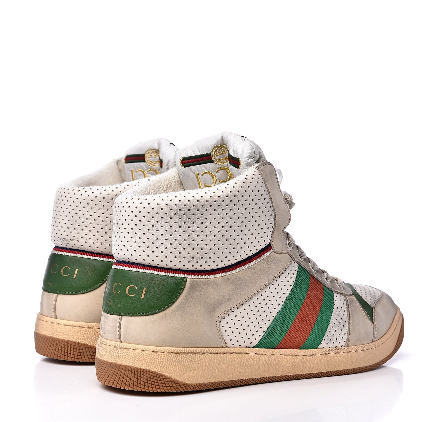 Nubuck Web Mens Screener High Top Sneakers 10 Dusty Milk White Vintage Green