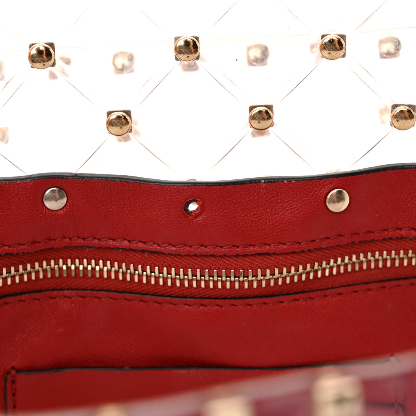PVC Medium Rockstud Spike Shoulder Bag