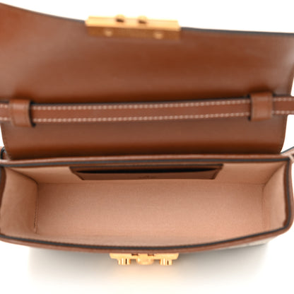 Gucci GG Supreme Monogram Calfskin Mini Padlock Top Handle Shoulder Bag Beige Black Cuir 5 of 8