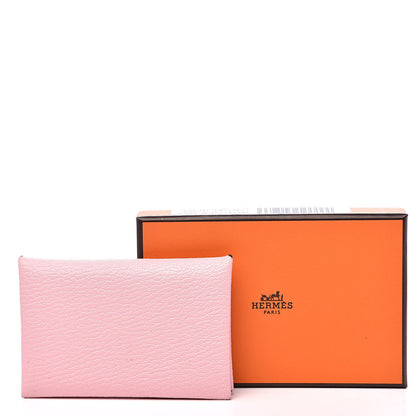 Hermes Chevre Mysore Calvi Card Case Rose Sakura 7 of 7