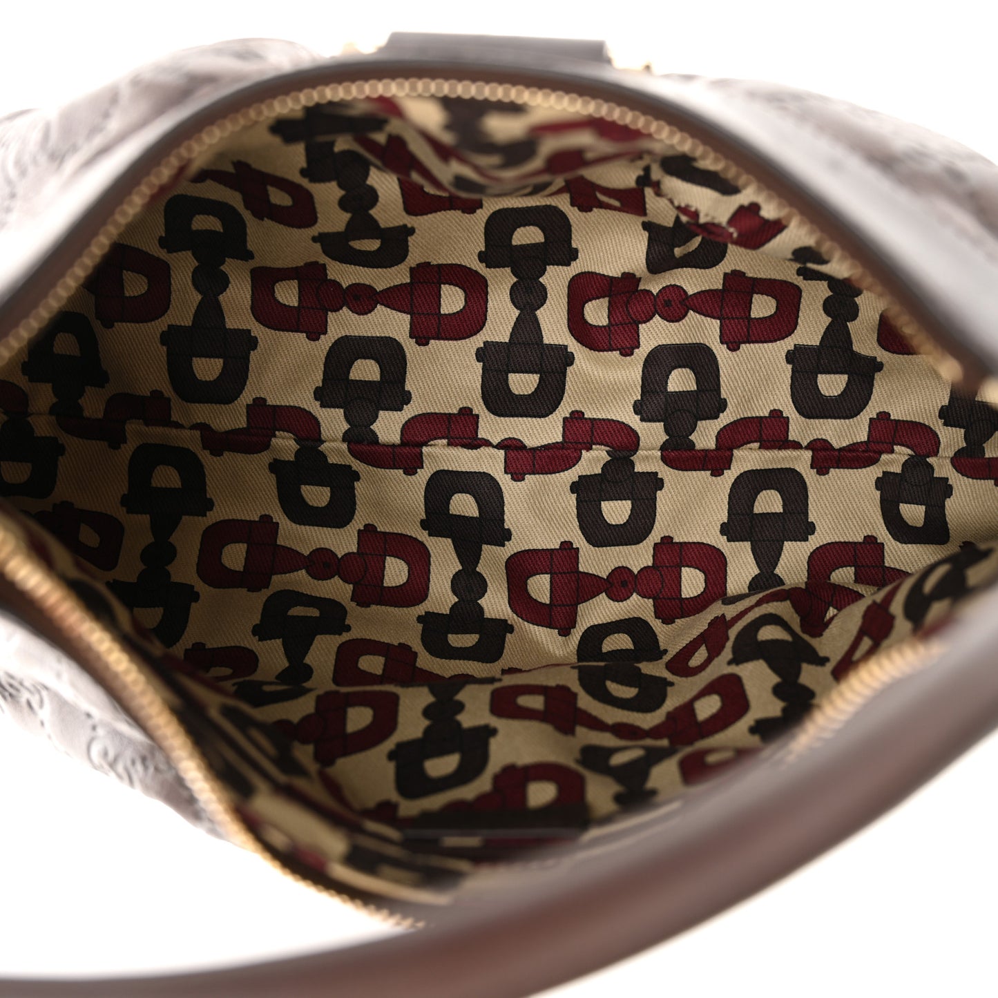 Guccissima Small D Gold Ring Shoulder Bag Chocolate Brown
