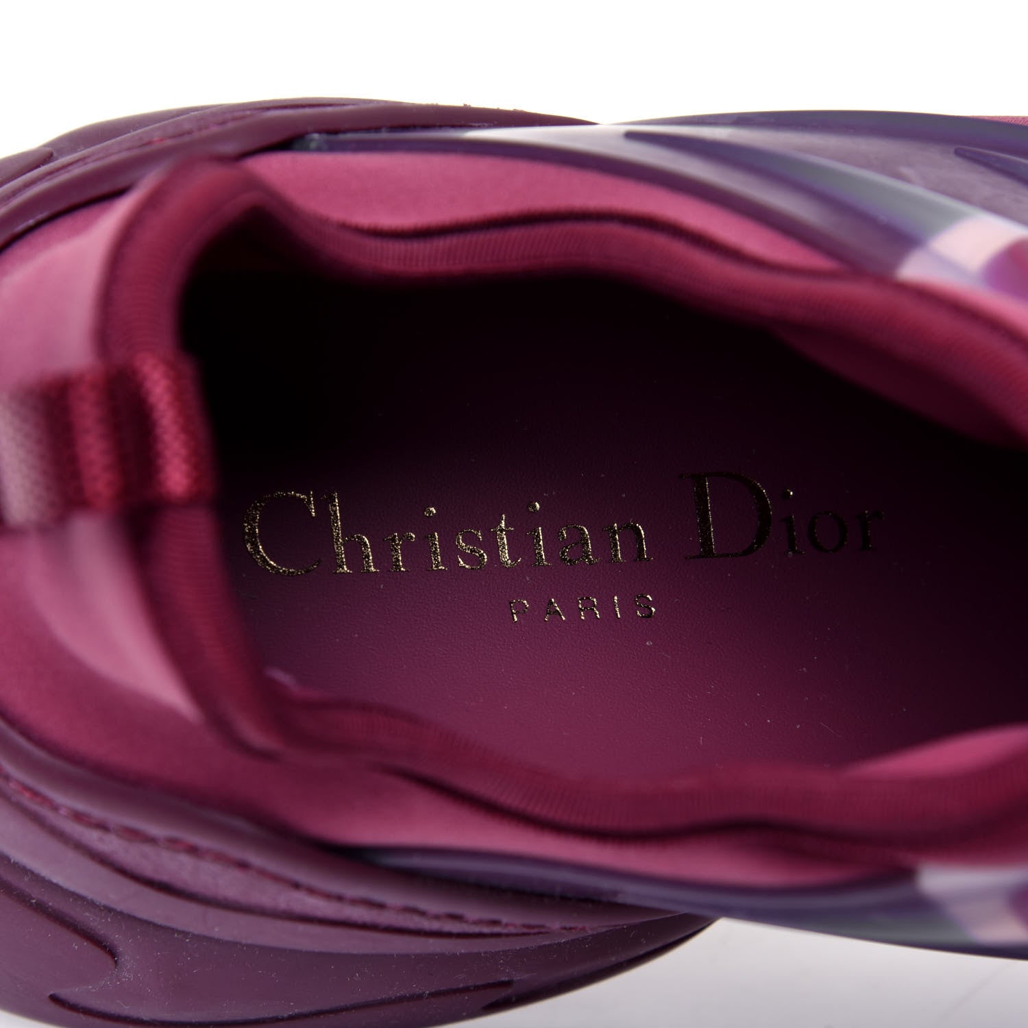 Christian Dior Neoprene Rubber Womens D-Connect Sneakers 38.5 Mallow Rose 6 of 6