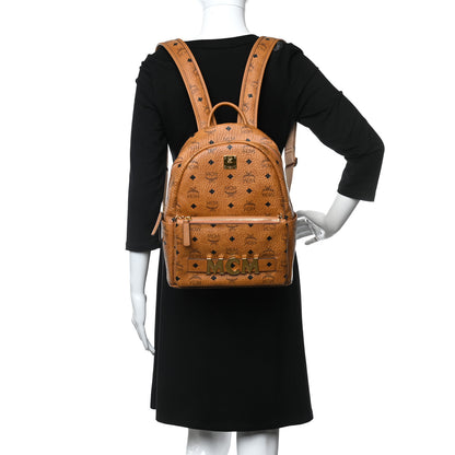 MCM Visetos Studded Retro Trilogie Stark Backpack Cognac 2 of 9