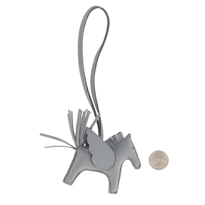 Hermes Milo Lambskin Grigri Rodeo Pegase Horse Bag Charm PM Gris Pantin 2 of 5