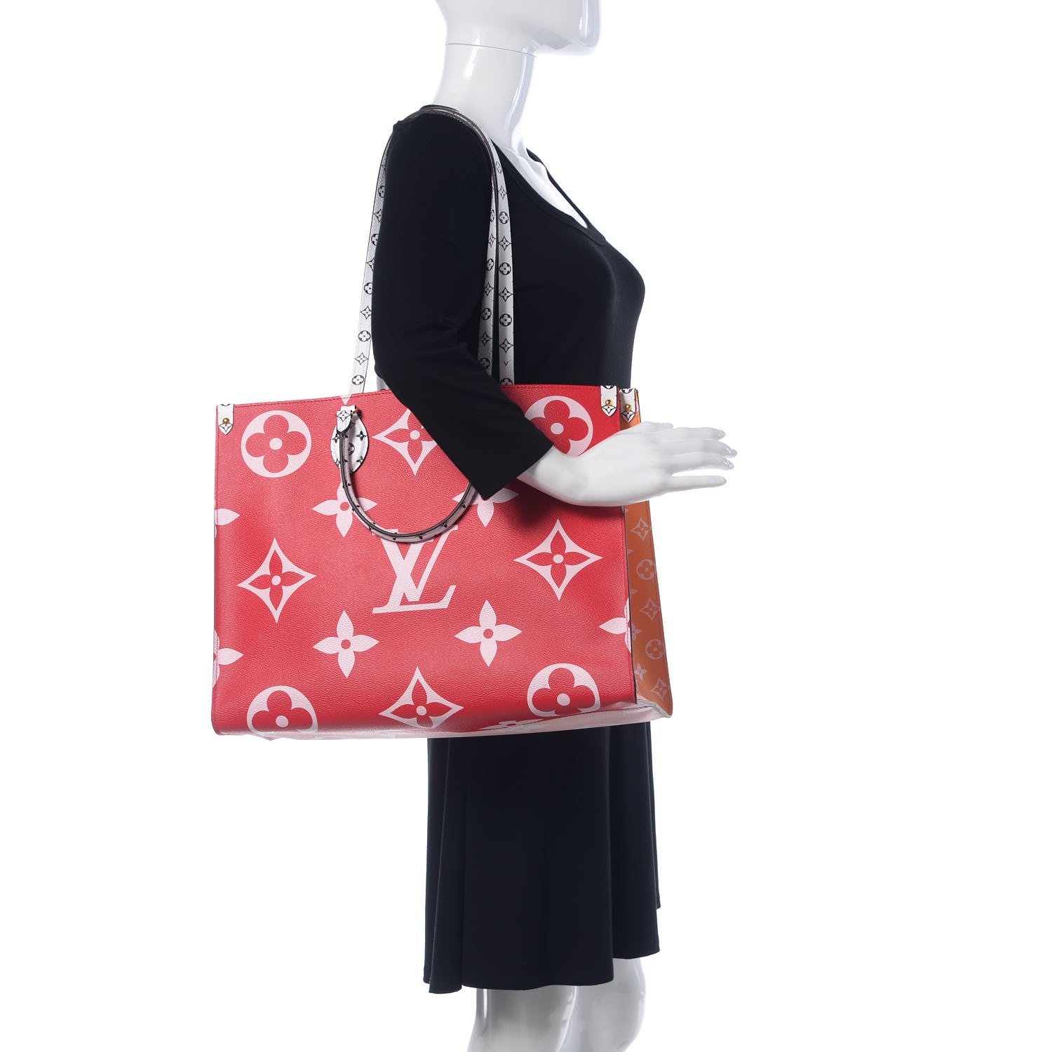 Louis Vuitton Monogram Giant Onthego GM Rouge Rose 2 of 10