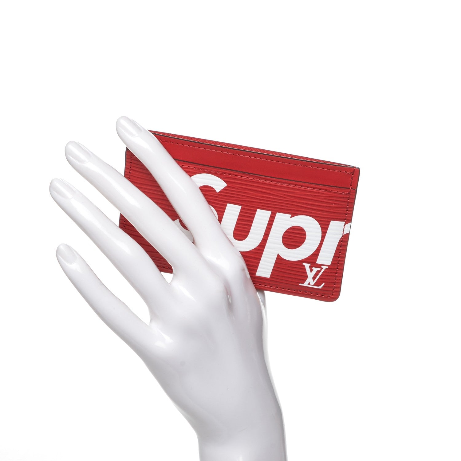 Louis Vuitton X SUPREME Epi Card Holder Red 2 of 7