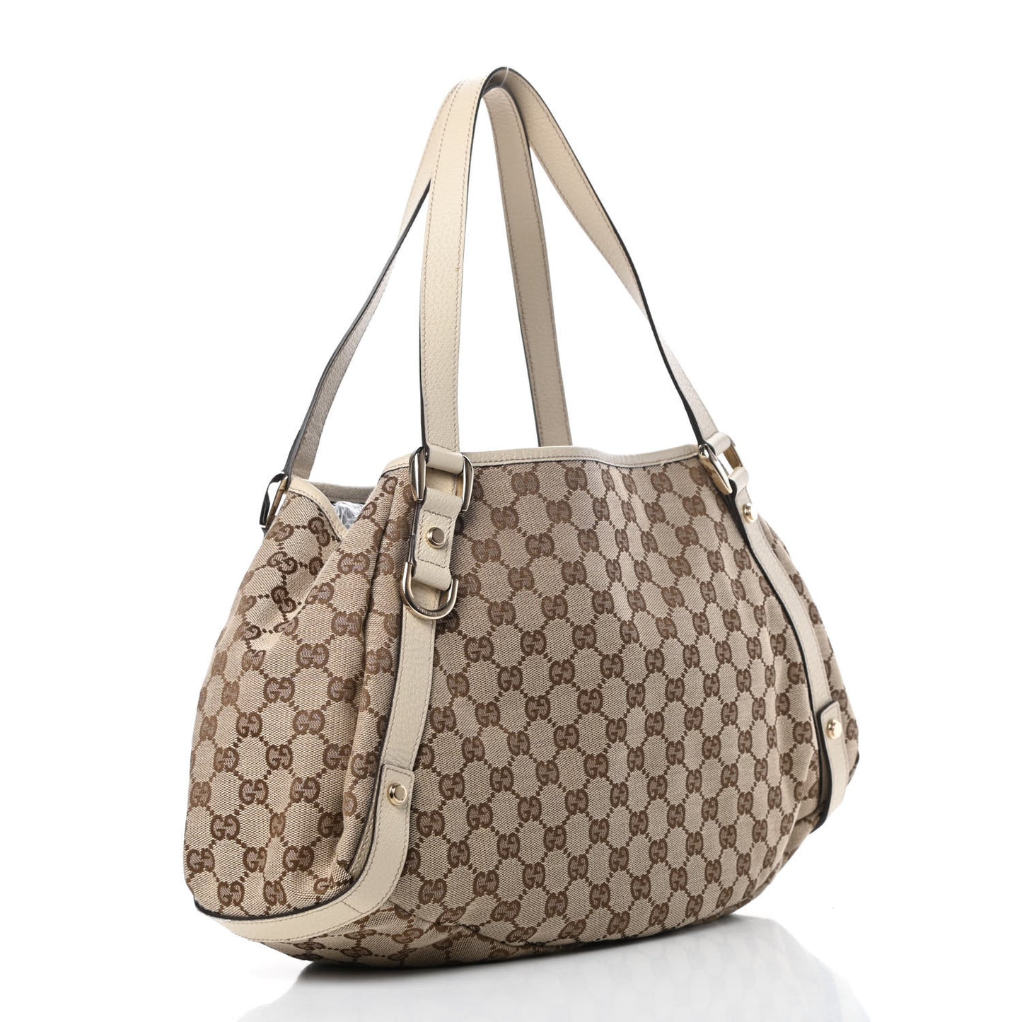 Monogram Medium Abbey Shoulder Bag Off White
