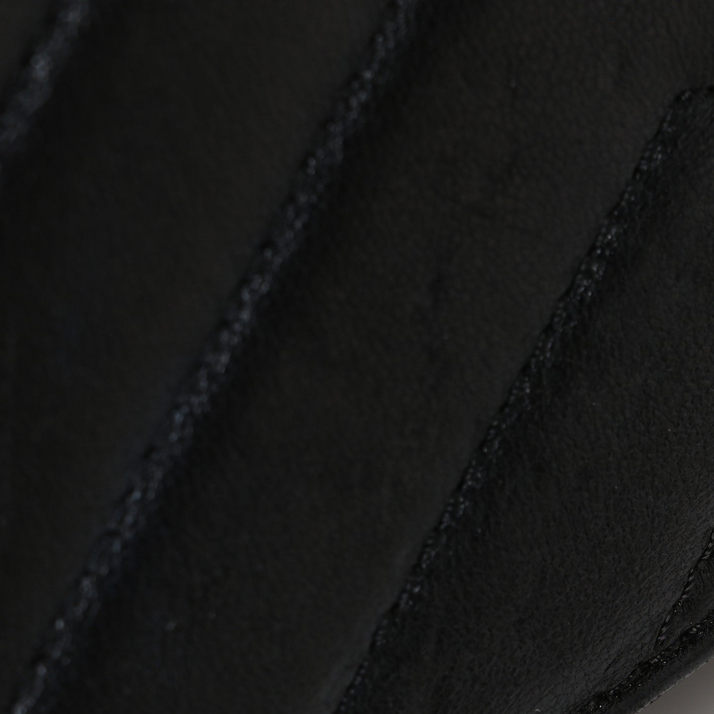 Lambskin Reversed Chevron Quilted Flap Black