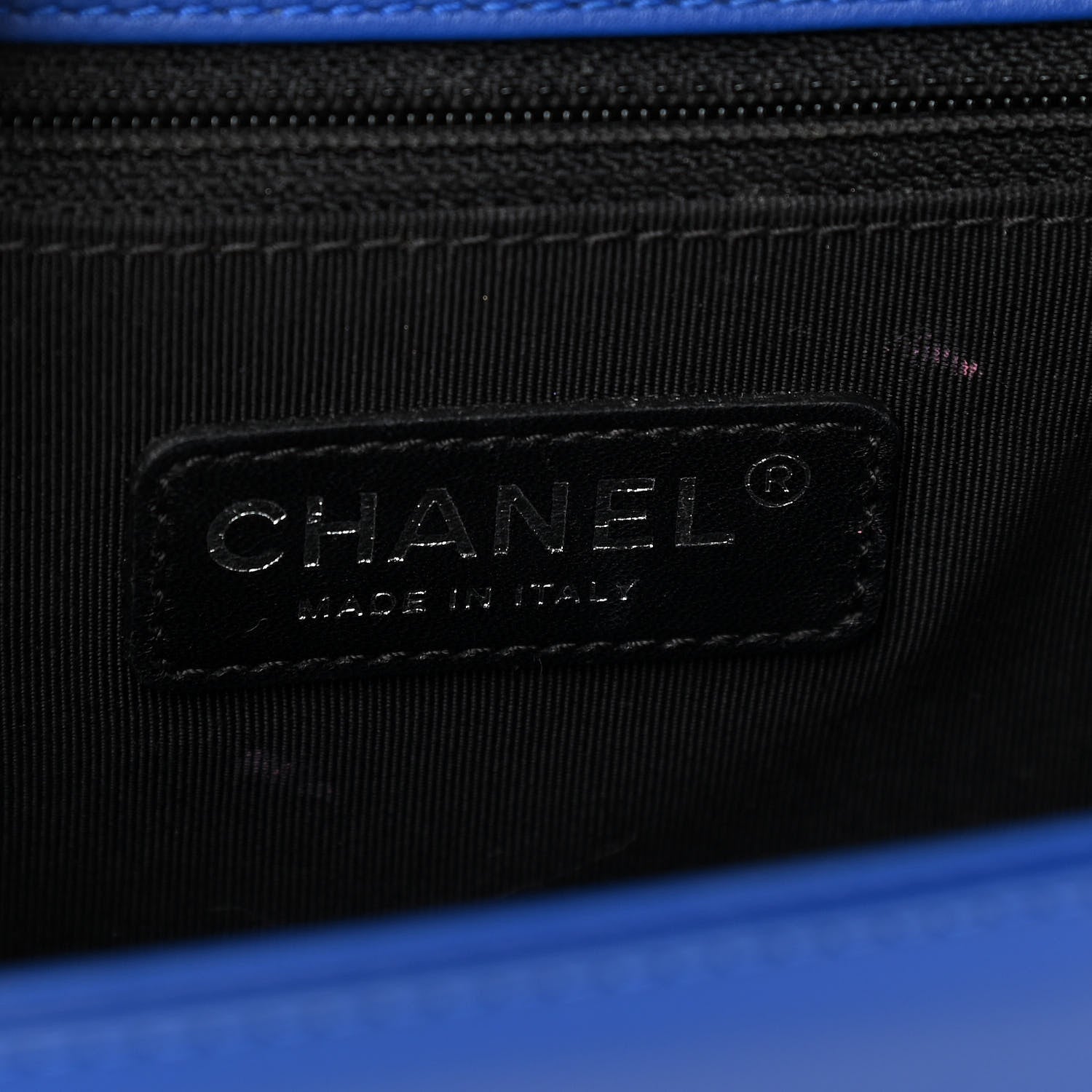 Chanel Patent Calfskin Quilted New Medium Plexiglass Boy Flap Blue 6 of 9