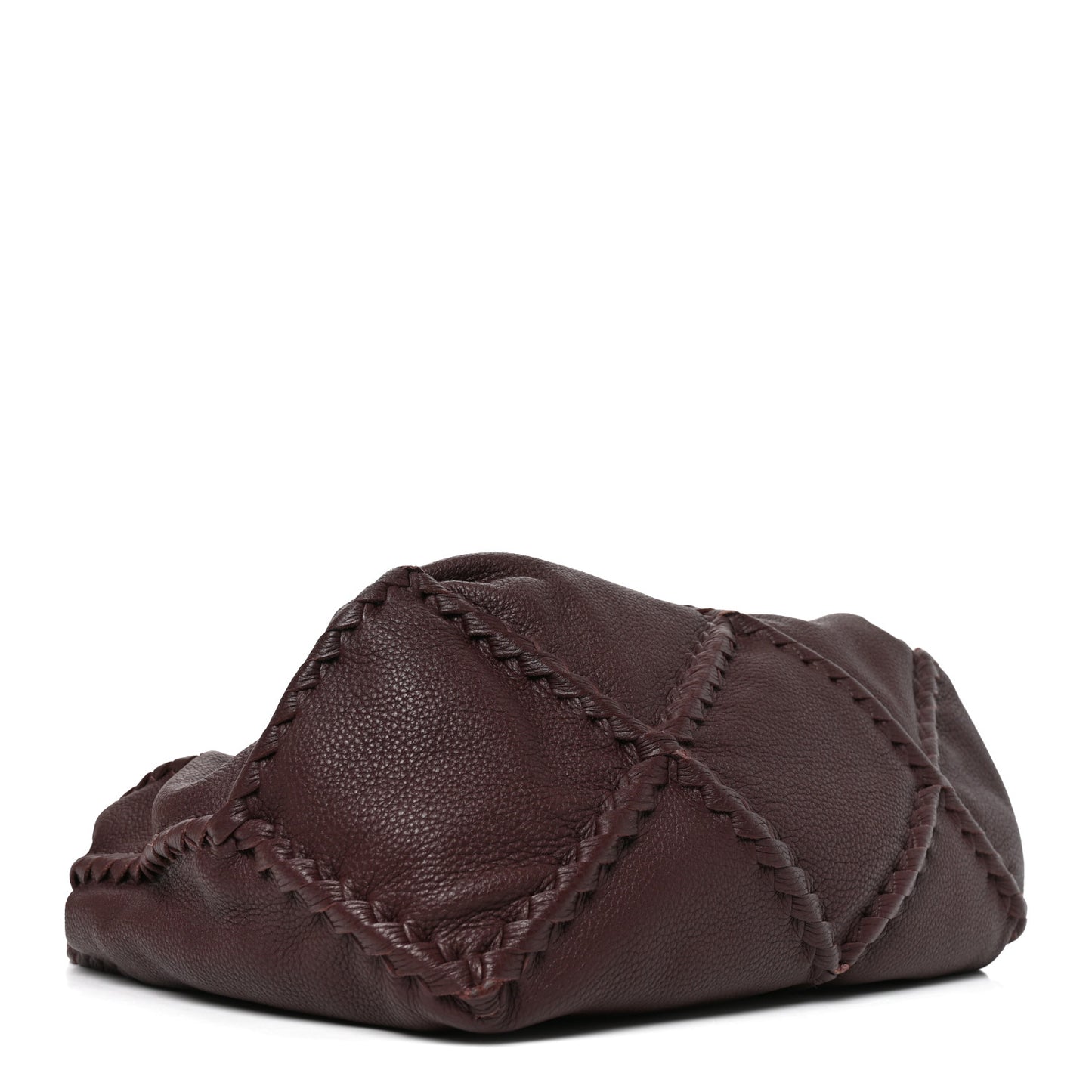 Cervo Deerskin Hobo Burgundy