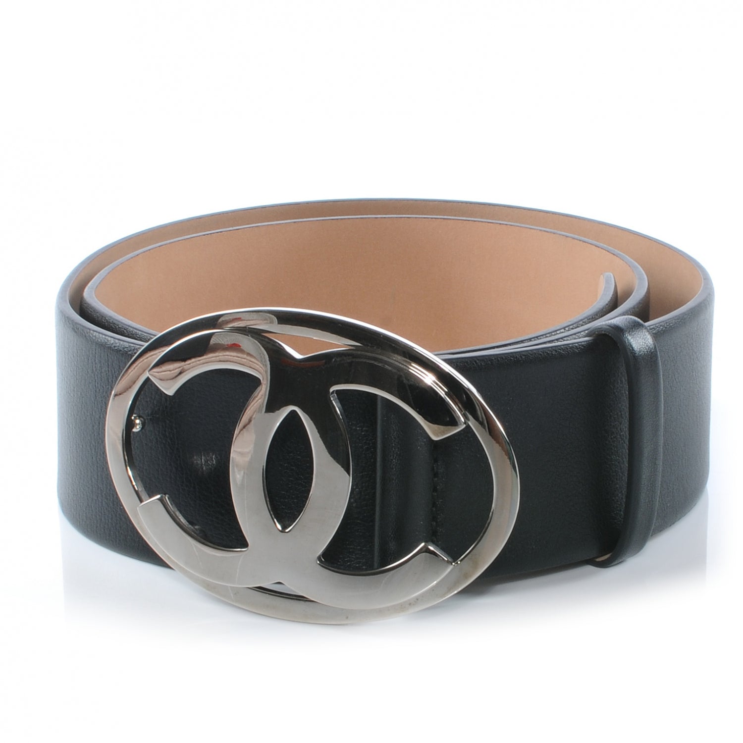 Chanel Leather CC Logo Belt 85 34 Black 6 of 6