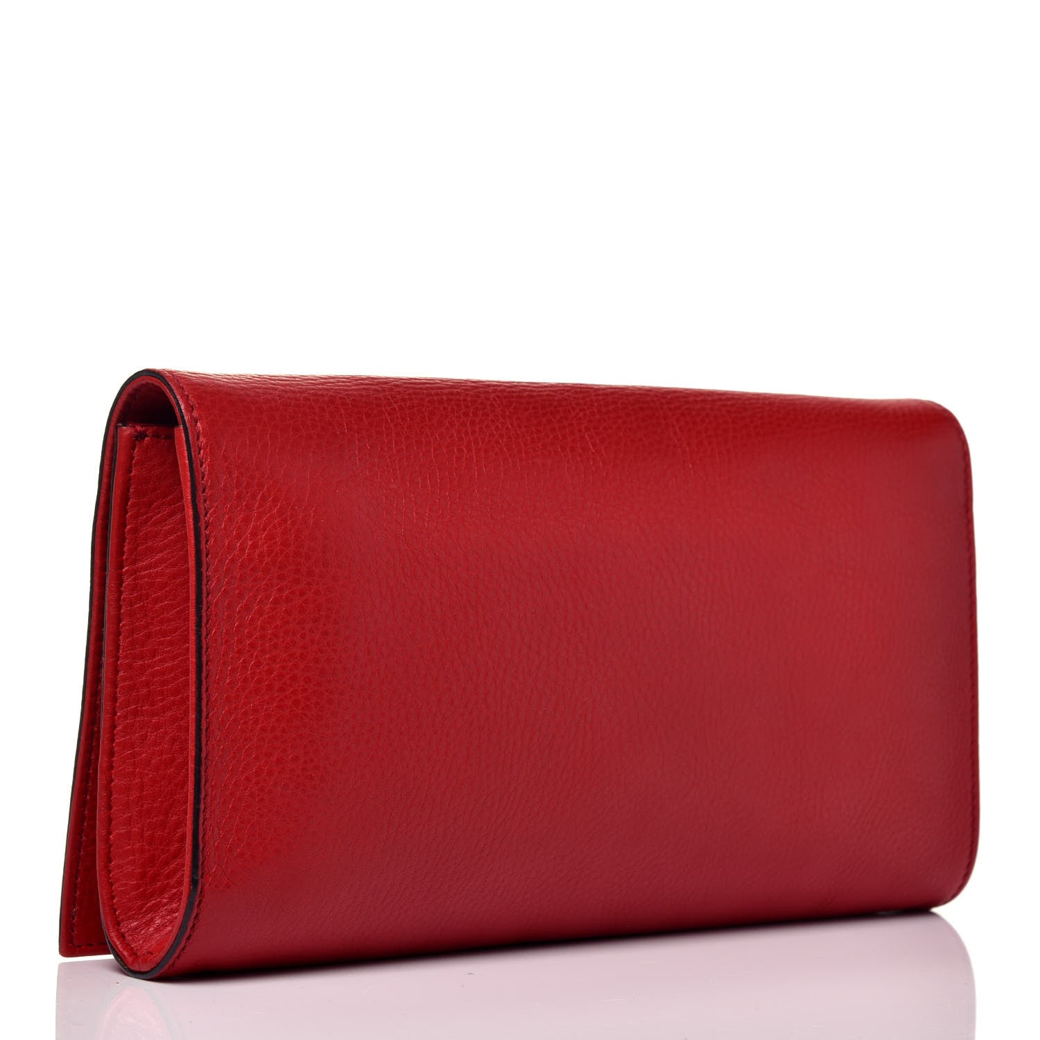 Gucci Pebbled Calfskin Medium Soho Clutch Red 3 of 7
