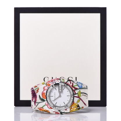 Gucci Stainless Steel Canvas Diamond Bezel 31mm 104 Flower Quartz Watch 10 of 10