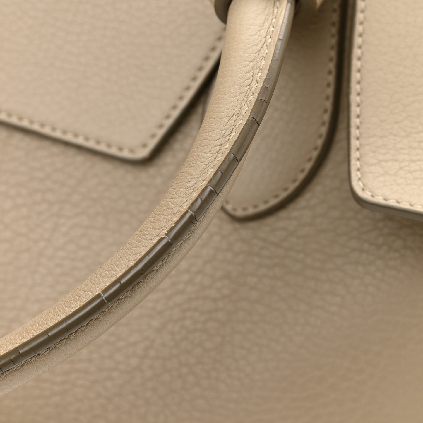 Crisped Calfskin Tie Knot Tote Light Taupe