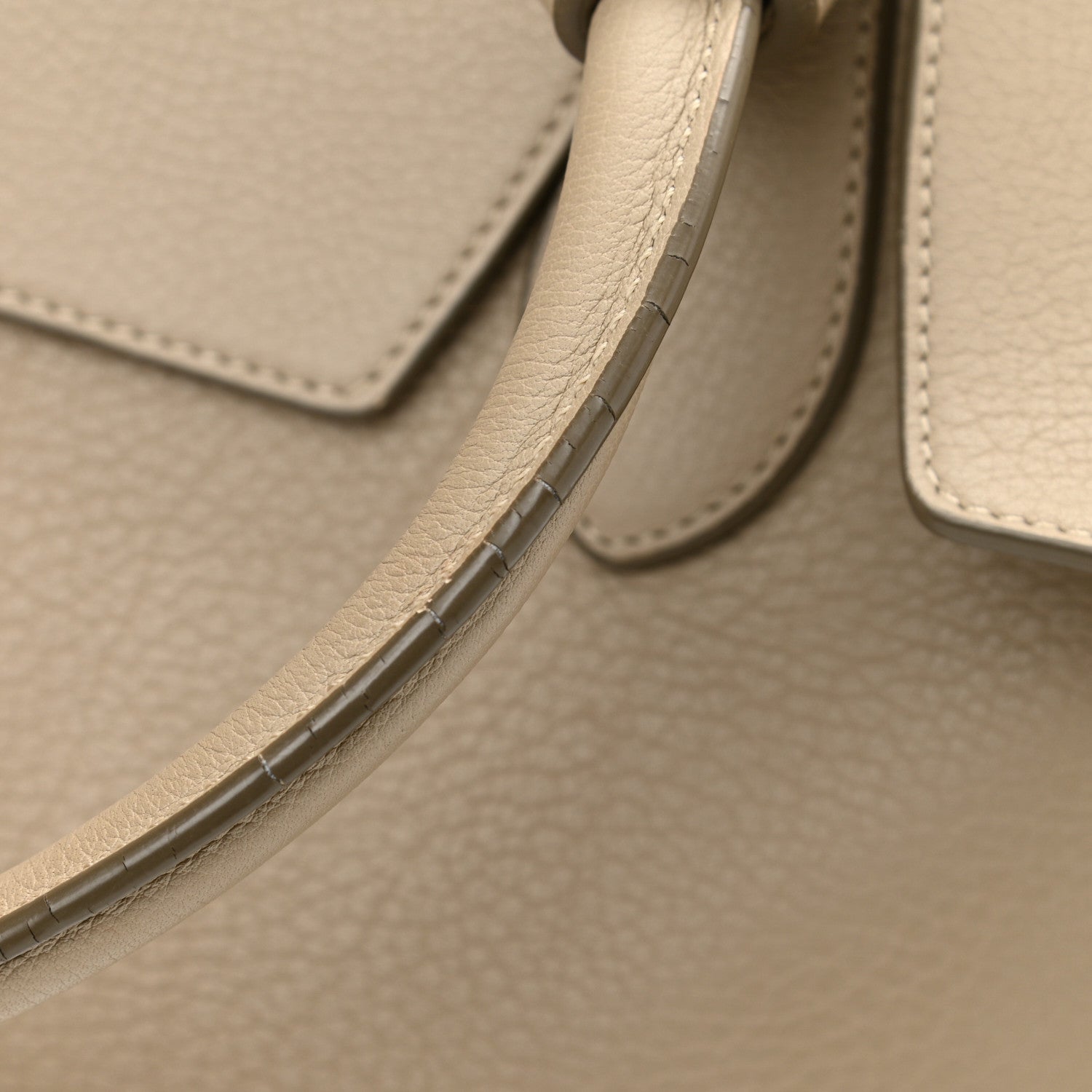 Celine Crisped Calfskin Tie Knot Tote Light Taupe 13 of 19