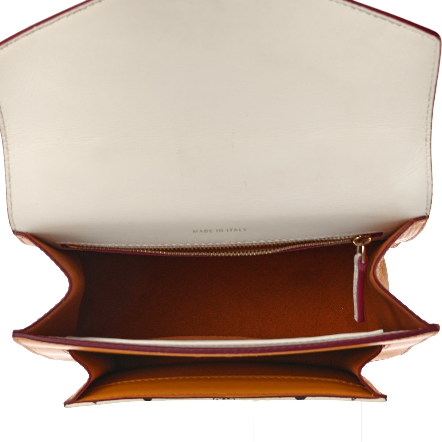 Visetos Small Patricia Block Satchel White