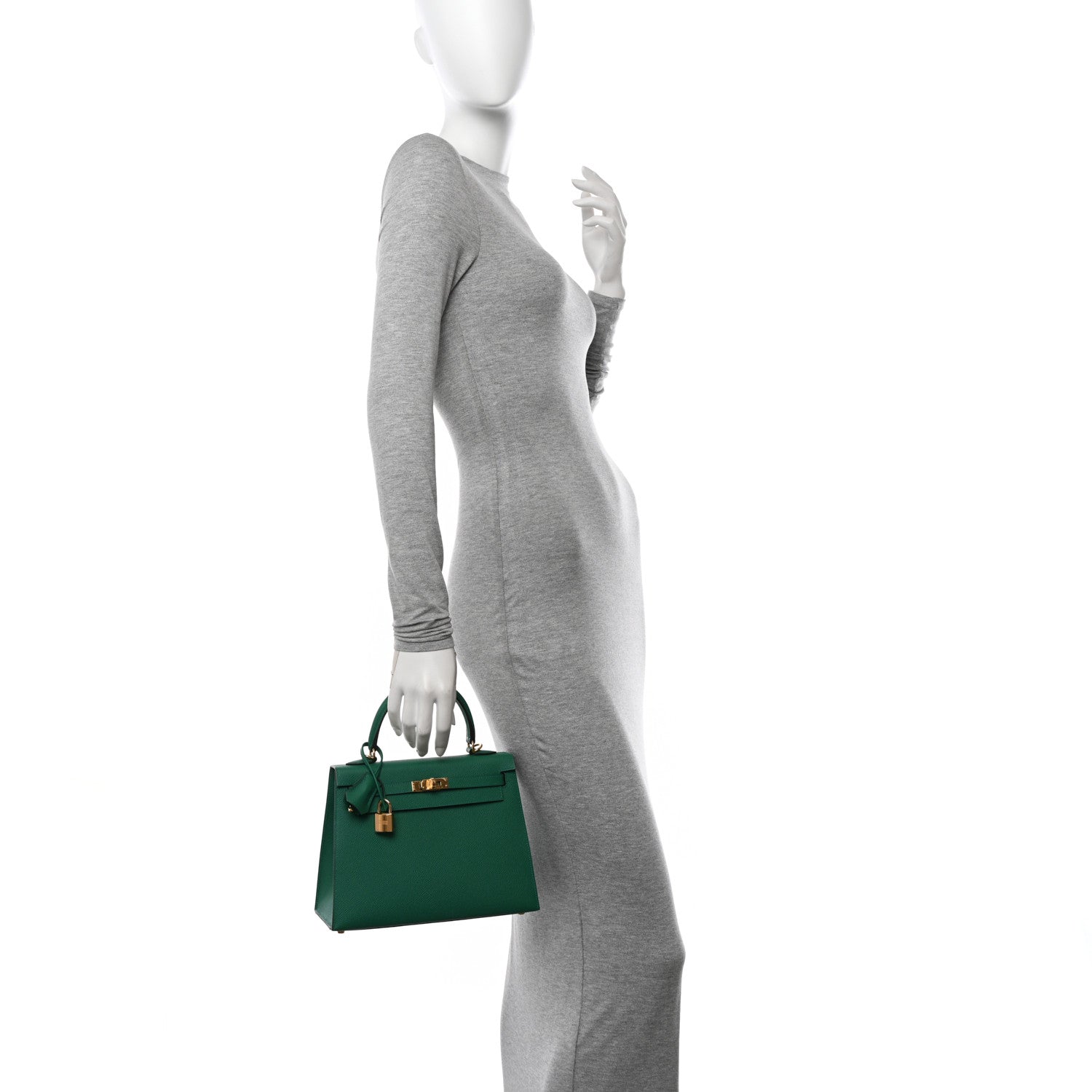 Hermes Epsom Kelly Sellier 25 Vert Vertigo 2 of 11