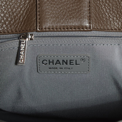 Chanel Deerskin Cerf Executive Shopper Tote Brown 6 of 7