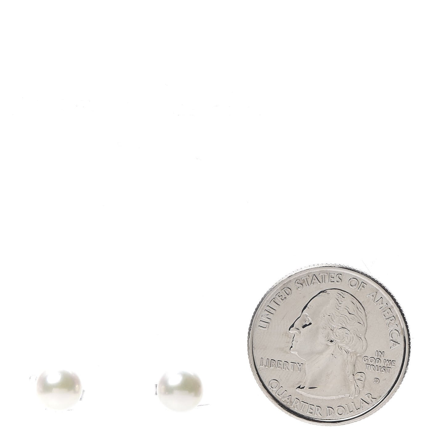 18K White Gold 6-6.5mm Akoya Pearl Stud Earrings