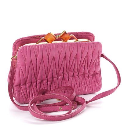 Miu Miu Matelasse Lux Mini Crossbody Tote Peonia 4 of 10