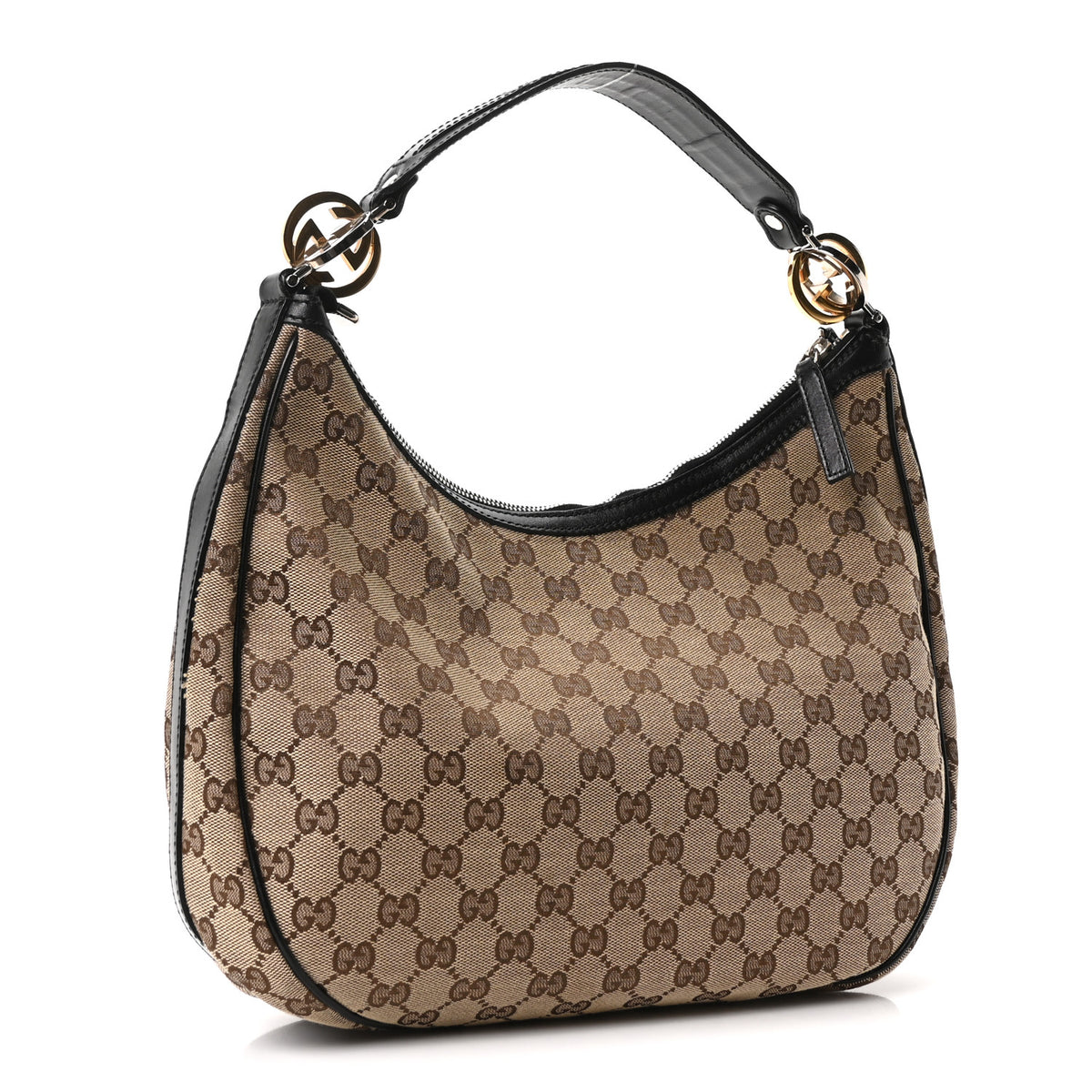 Monogram Medium GG Twins Hobo Black