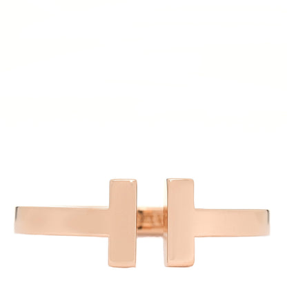 Tiffany 18K Rose Gold T Square Ring 57 8 1 of 4