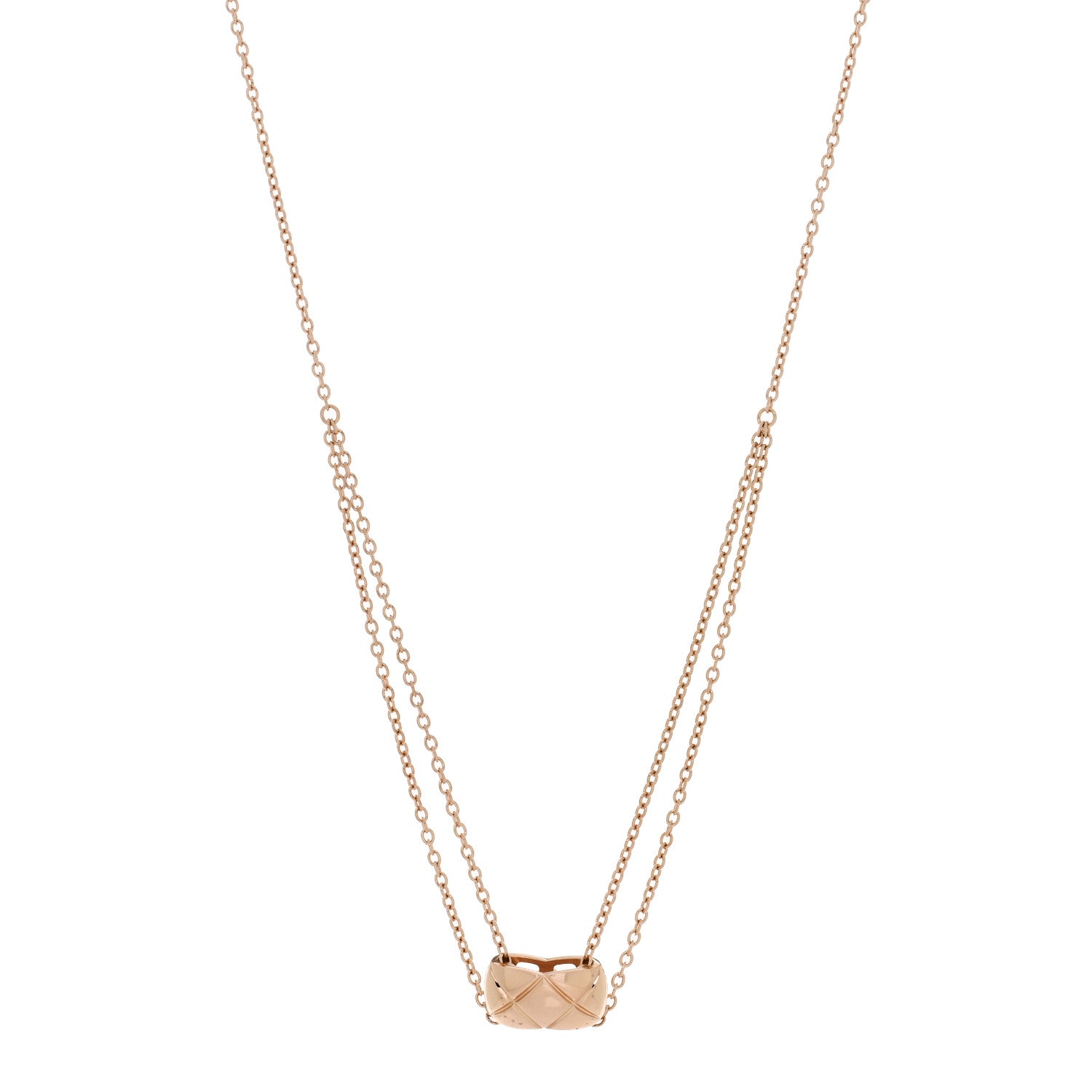 Chanel 18K Beige Gold Coco Crush Pendant Necklace 1 of 6