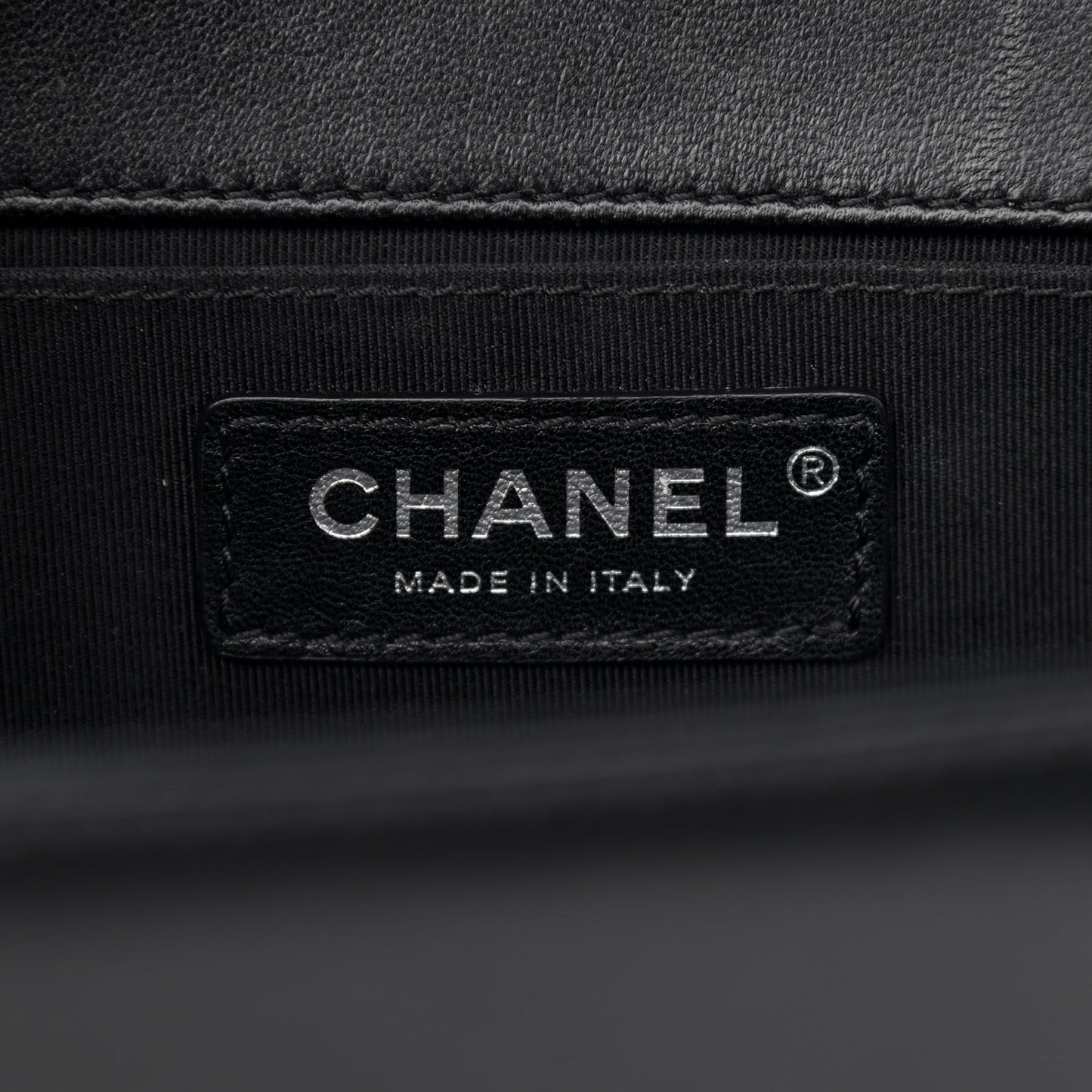 Lambskin Quilted Medium Boy Flap Black