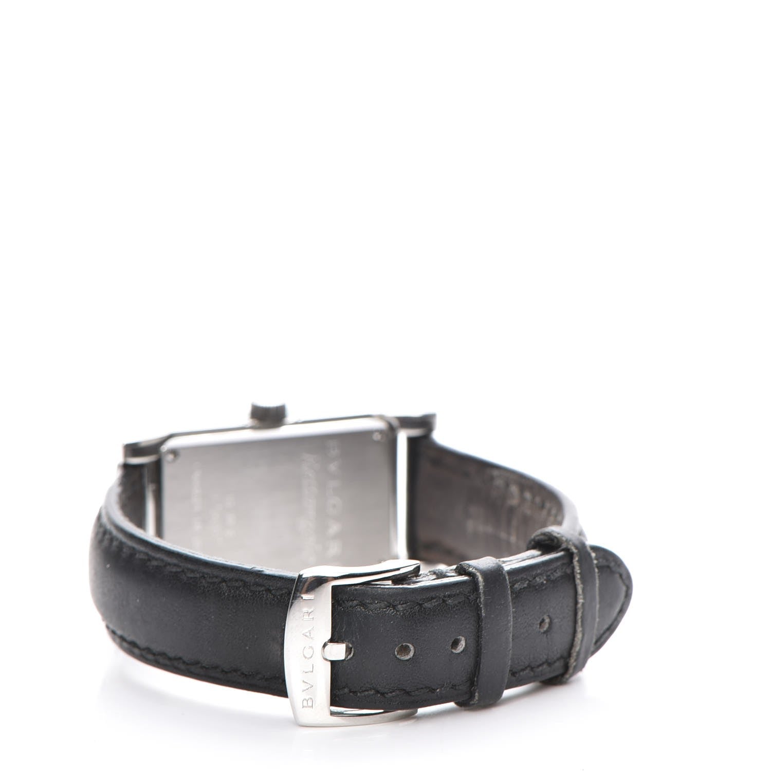 Bulgari Stainless Steel Calfskin 21mm Rettangolo Quartz Watch 4 of 7