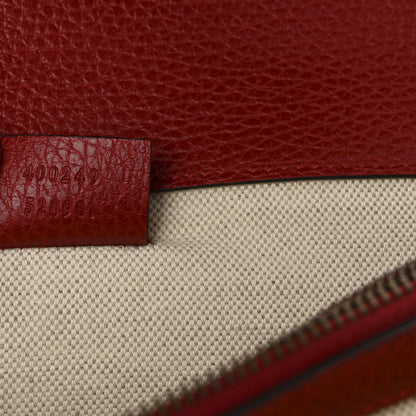Gucci Dollar Calfskin Swarovski Crystal Small Dionysus Shoulder Bag Hibiscus Red 7 of 10