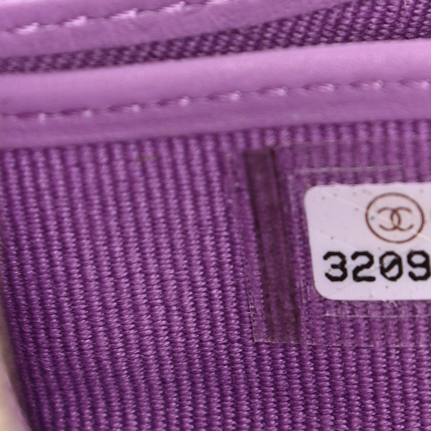 Chanel Caviar Quilted Large Gusset Zip Around Wallet Purple 8 of 9