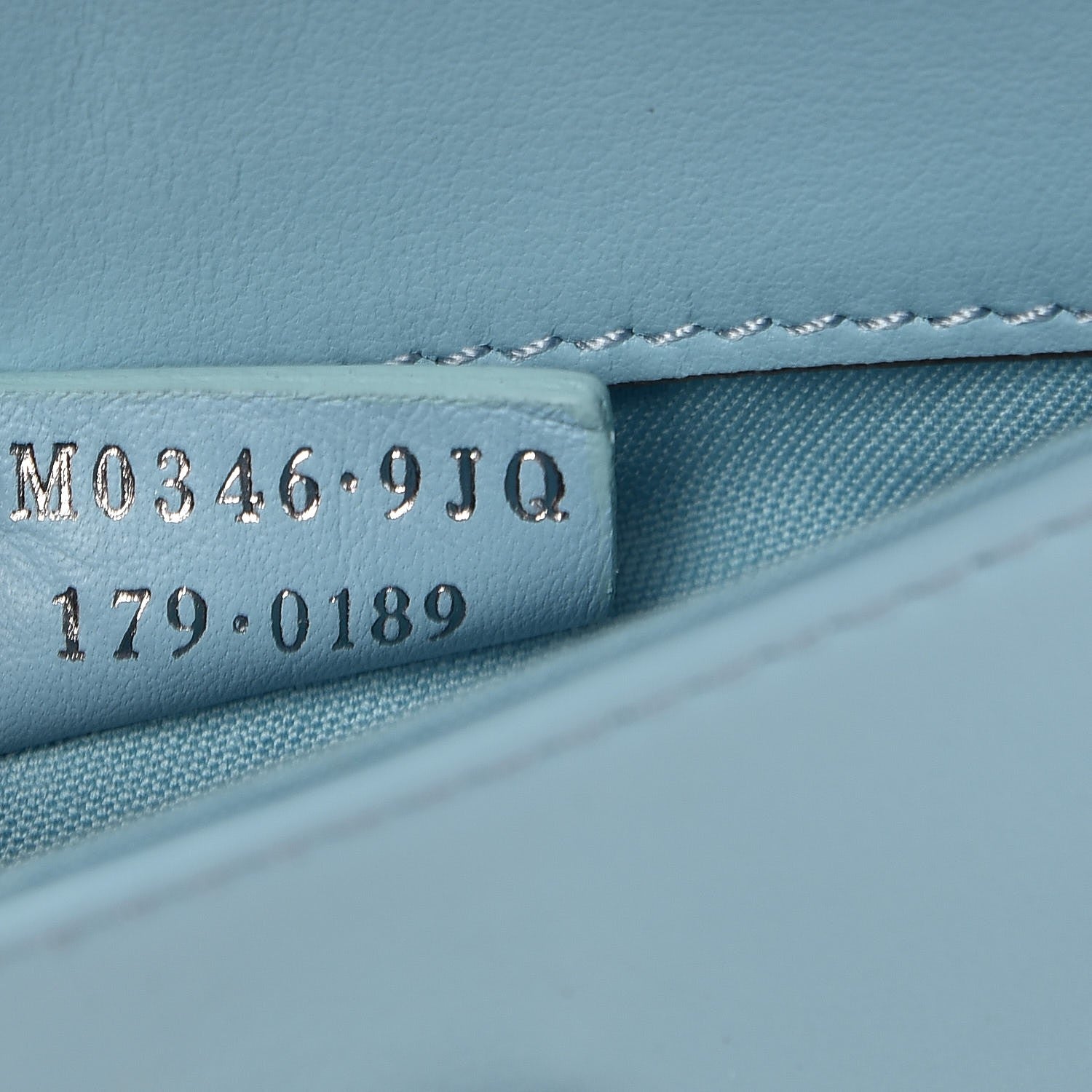 Fendi Vitello Century Lucido Nappa Hypnoteyes Scalloped Studded Tube Wallet on Chain Turchese Pallido Blueberry Multicolor 7 of 11