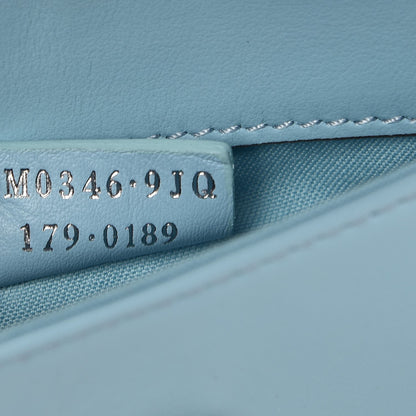 Fendi Vitello Century Lucido Nappa Hypnoteyes Scalloped Studded Tube Wallet on Chain Turchese Pallido Blueberry Multicolor 7 of 11