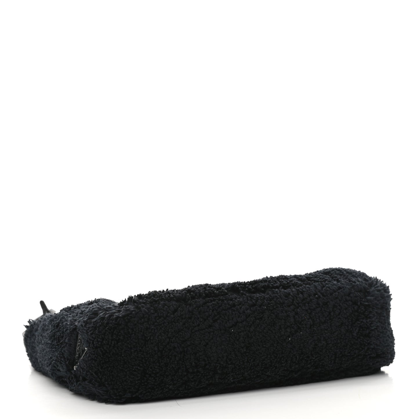 Terry Cloth Mini Re-Edition 2000 Bag Black White