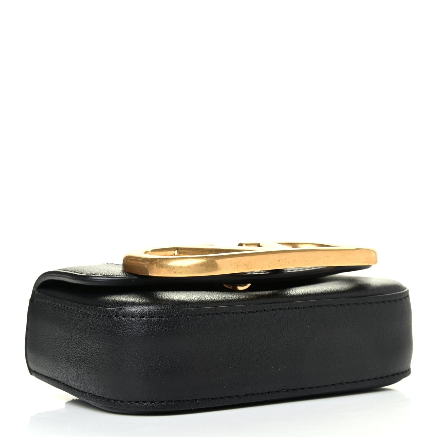 Calfskin Mini Supervee Belt Bag Black