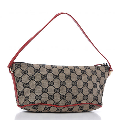 Gucci Monogram Boat Pochette Black Red 3 of 10