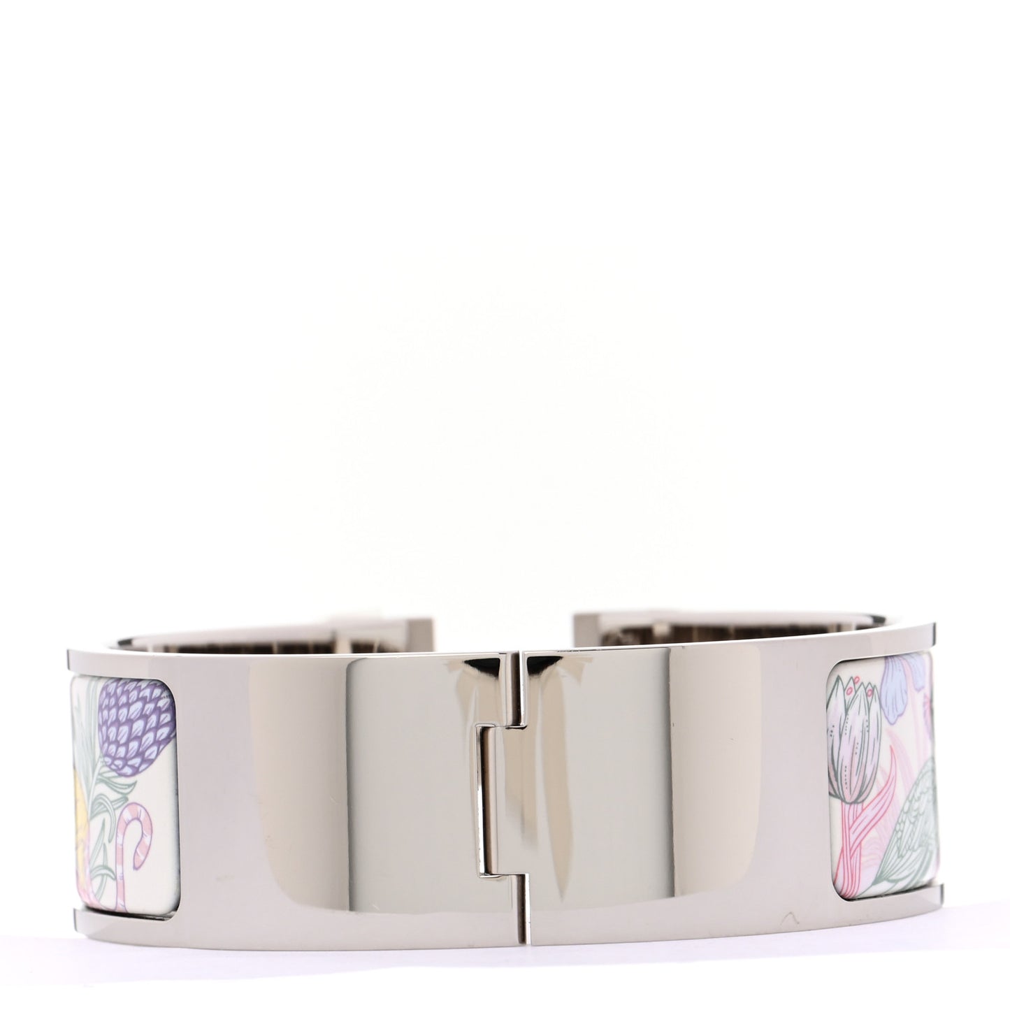 Enamel Printed Wide Precious Paradise Clic Clac H Bracelet PM Jasmin
