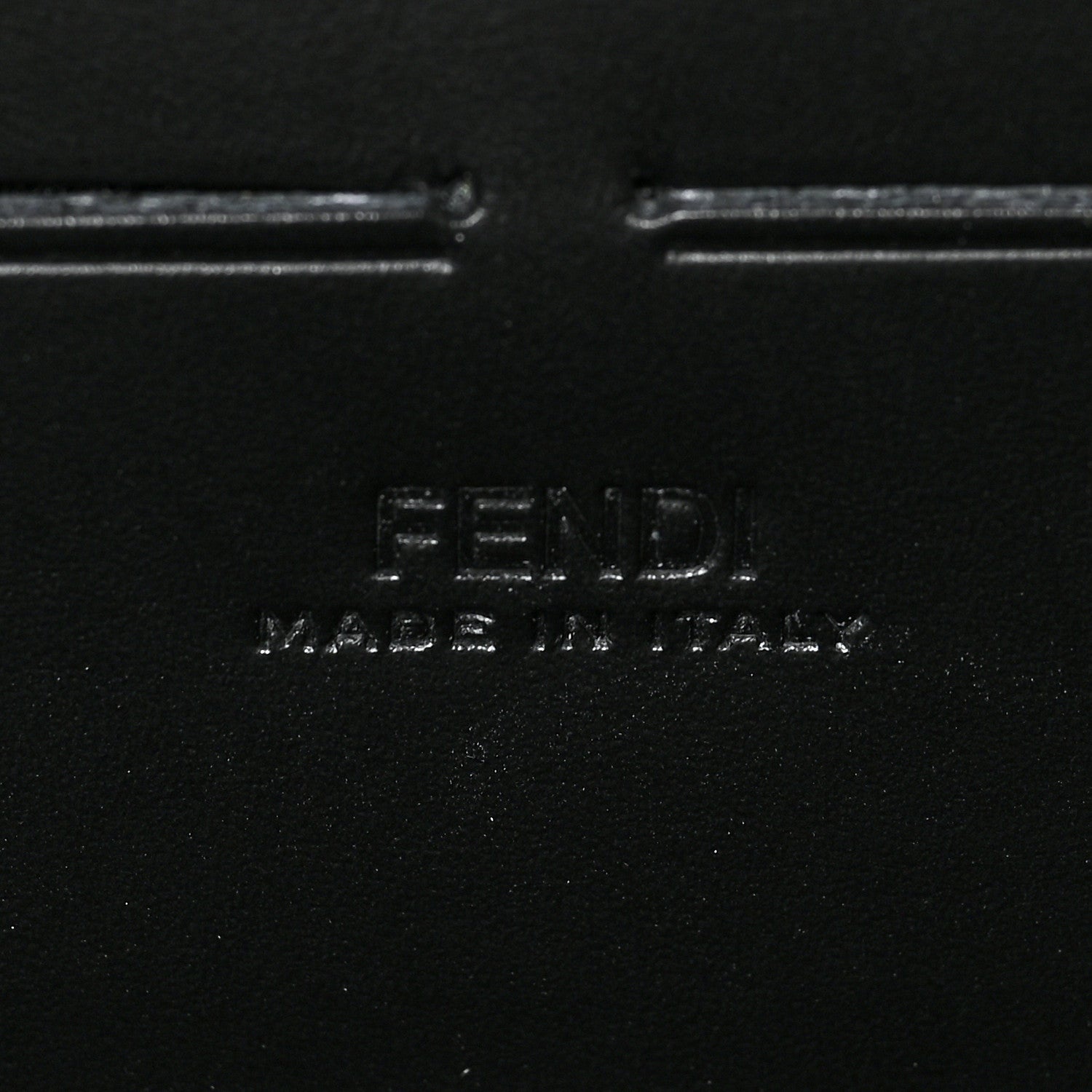 Fendi Vitello King FF Lines Embossed Baguette Soft Trunk Black 11 of 17