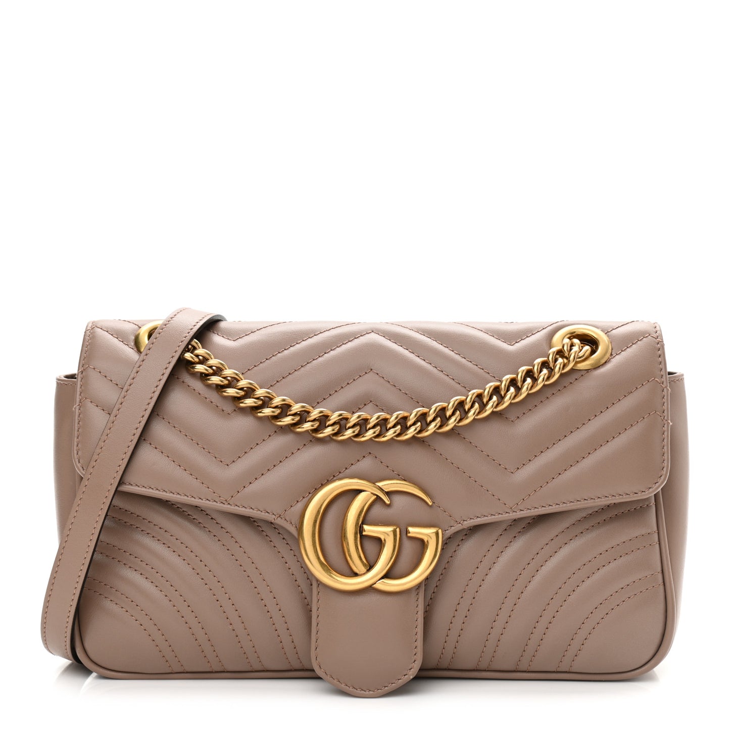 Calfskin Matelasse Small GG Marmont Shoulder Bag Porcelain Rose
