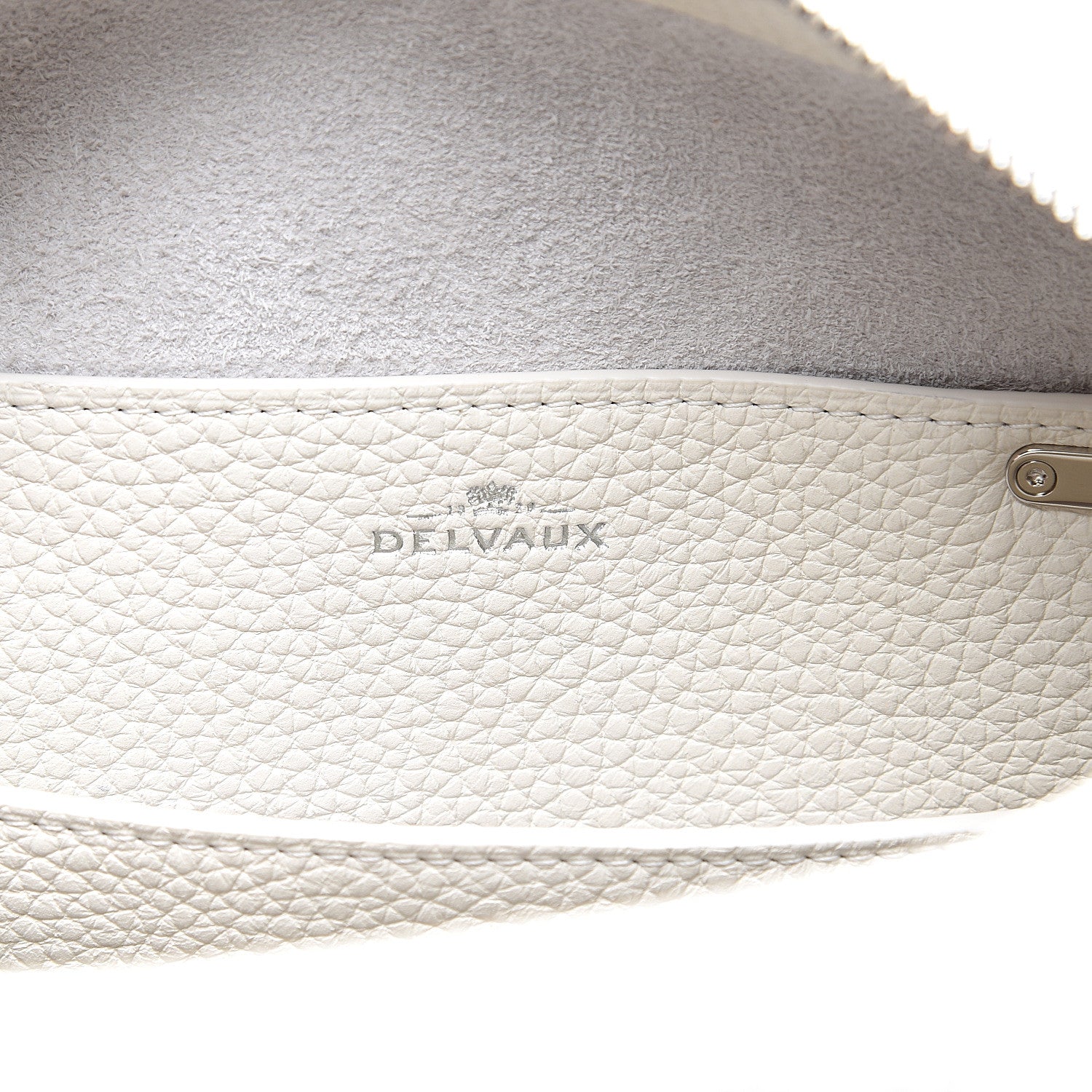 Delvaux Grained Bullskin Cool Box MM Satchel Ivory Black 5 of 9