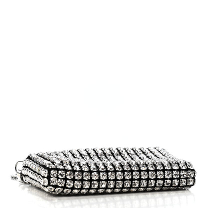 Alexander Wang Mesh Crystal Rhinestone Nano Heiress Shoulder Bag Black Silver 3 of 4