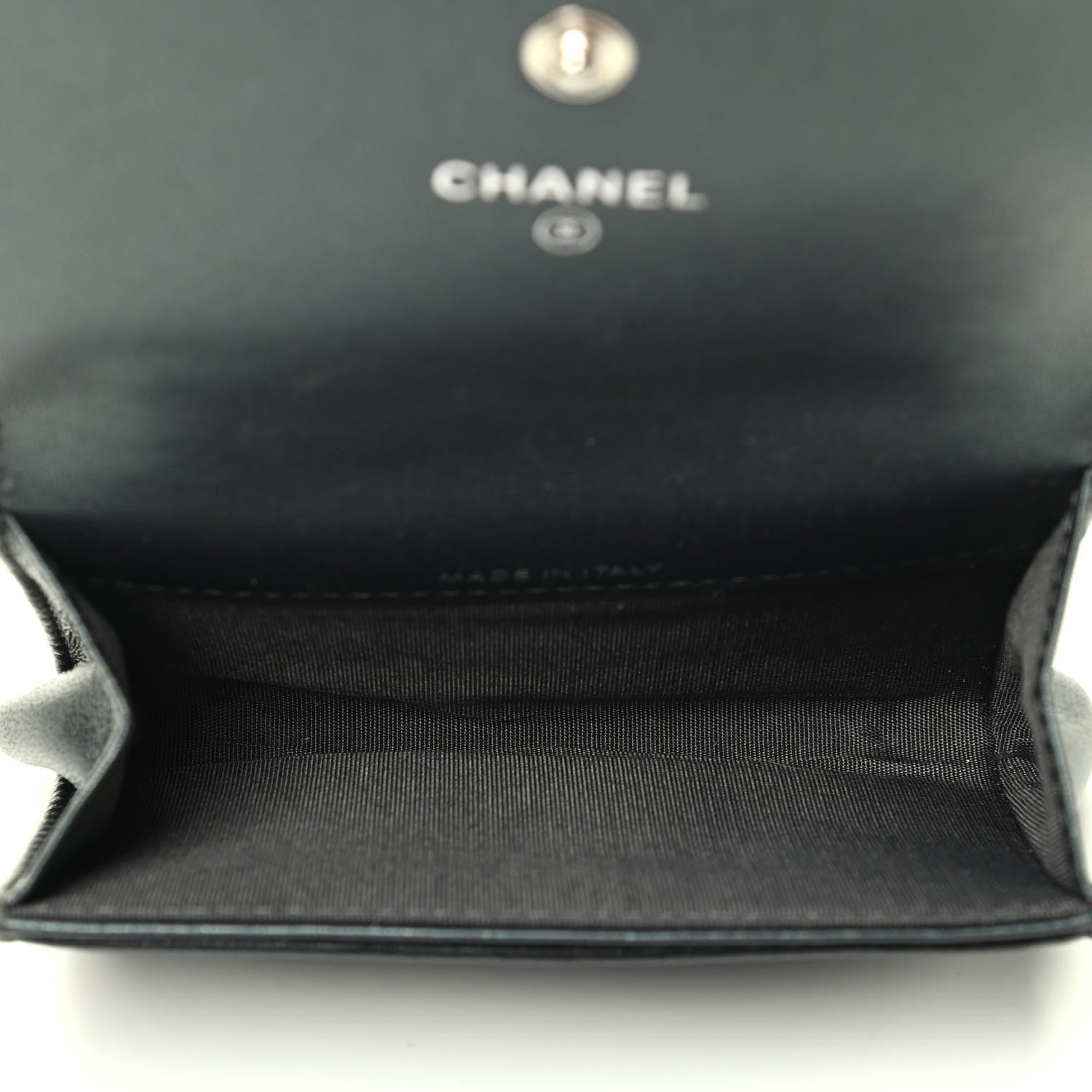 Chanel Caviar Quilted Vintage Mademoiselle Flap Card Holder Black 5 of 8