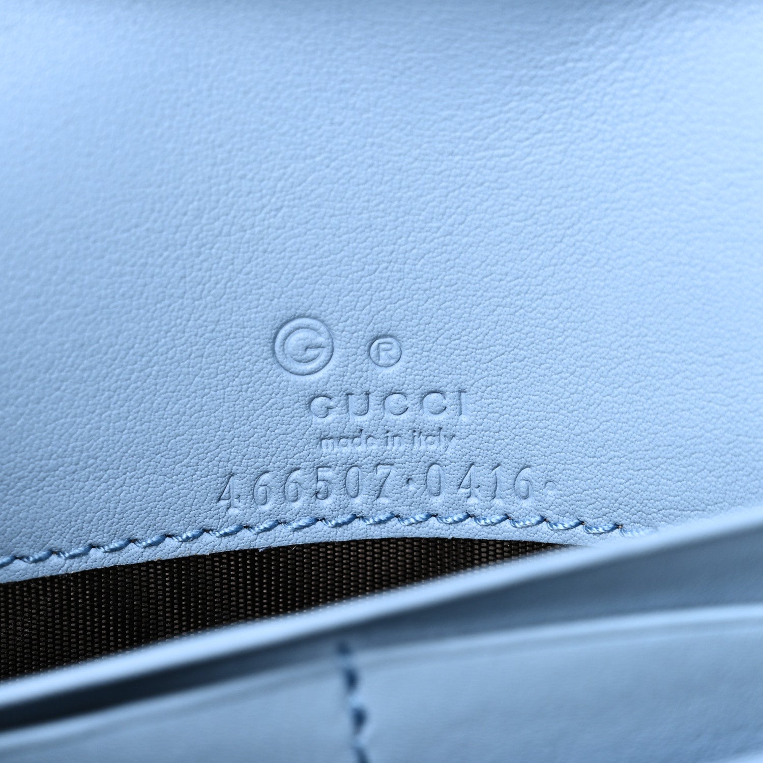 Gucci Microguccissima Crossbody Wallet Mineral Blue 6 of 9