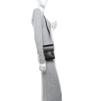 Gucci Boarded Plutone Calfskin Mini Horsebit 1955 Crossbody Bag Black 2 of 11