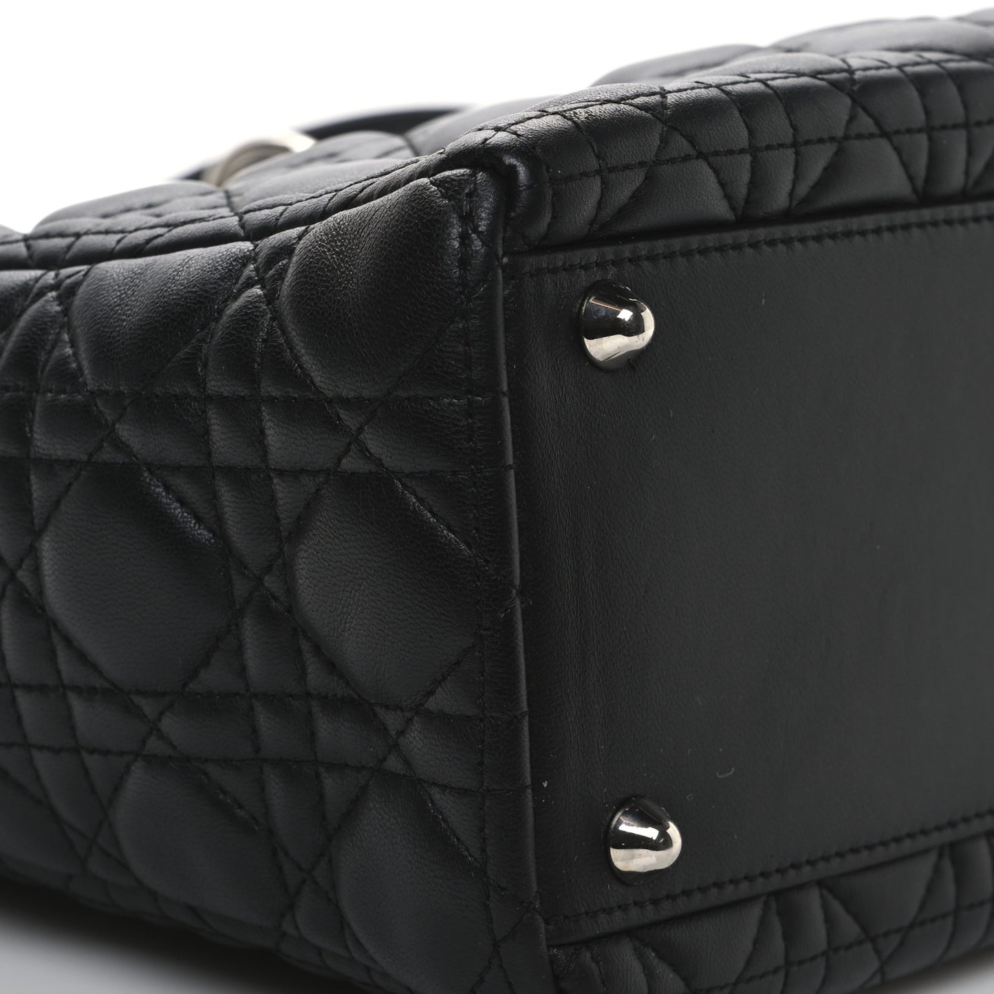 Lambskin Cannage Large Lady Dior Black