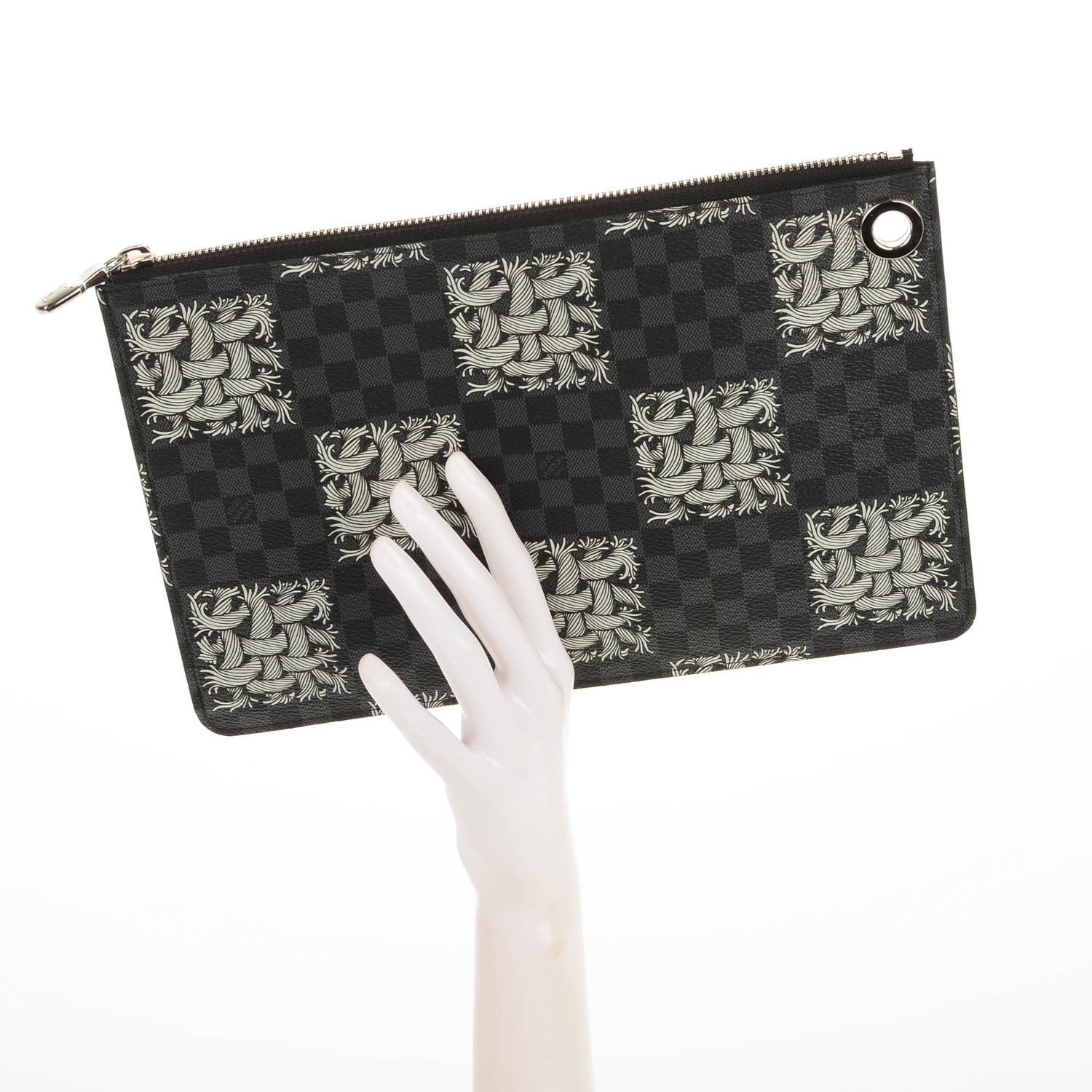 Louis Vuitton Damier Graphite Rope Pochette Jour PM White 2 of 7