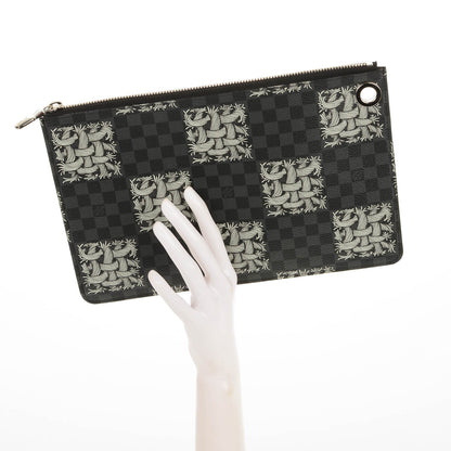 Louis Vuitton Damier Graphite Rope Pochette Jour PM White 2 of 7